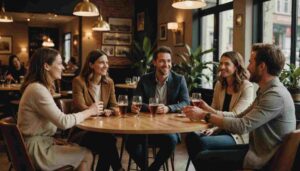 Réflexions des trentenaires sur une nouvelle carrière autour d'un verre